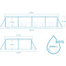 Каркасный бассейн BESTWAY STEEL PRO 400х211х81см, 5700л + фильтр-насос 1249 л/ч 56424 BW