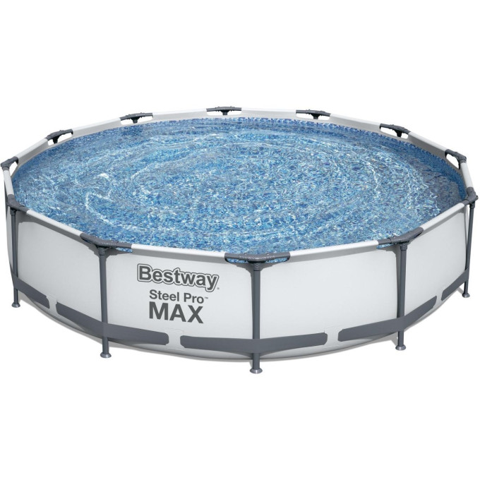 Каркасный бассейн BESTWAY STEEL PRO MAX 366х76см, 6473л + фильтр-насос 1249 л/ч 56416 BW